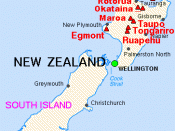 USGS map of New Zealand's major volcanoes