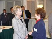 Hillary with Edna Mitchell