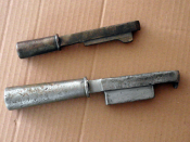 English: Various reverser handles for use with diesel-electric locomotives