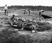 Cold Harbor, Va. African Americans collecting bones of soldiers killed in the battle.