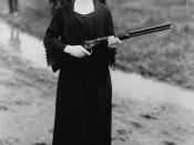 Annie Oakley, with a gun Buffalo Bill gave her