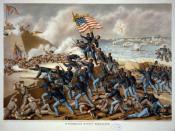 The Storming of Fort Wagner, the most famous battle fought by the 54th Massachusetts.
