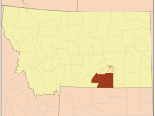 Map of the Crow Indian Reservation.