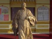 English: Statue of the Venerable Master Hsing Yun, founder of the Fo Guang Shan Buddhist Order. Taken by myself during the 2005 Sangha Day celebrations at Hsi Lai Temple on July 17th, 2005.