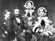 Silas Titus and Family circa 1858; L to R Silas Wright Titus, Silas, Mary, Eliza and Robert
