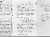 Photocopy created by United States Archives of all three pages of a letter written on November 6, 1940 by Fidel Castro Ruz to President of the United States Franklin Delano Roosevelt. The letter is the property of the US government held in US Archives (AR