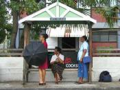 A bus stop in Barbados