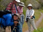 Docent Kit Mitsuoka of Morro Bay, CA helps lead the 09 April 2009 Coon Creek Hike in Montana de Oro.