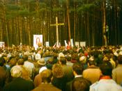 Dziady 1989, meeting in Kurapaty, Belarus.