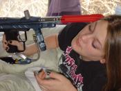 Carly and paintball gun
