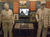 Manhattan Project Leaders -- U.S. Army Lt. Gen. Leslie Groves, Jr. and Civilian Physicist J. Robert Oppenheimer  Bradbury Science Museum Los Alamos (NM) 2013