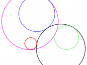 3rd pair of solution circles to Apollonius' problem, out of four possible such pairs.