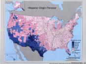 Race and Hispanic Origin Population Density of the United States: 1990 (by County as a Percentage of Total Population) Original map is displayed in four distinct color schemes on one sheet which measures 19