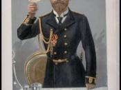 Caricature of Czar Nicholas II of Russia. Caption read 