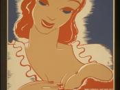 English: WPA poster promoting breast feeding and proper child care, showing mother nursing baby.