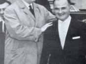 Ilario Bandini and Enzo Ferrari in Forlì in 1964.