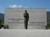Monument in a tribute of dr. Franjo Tuđman in Kašteli, Croatia