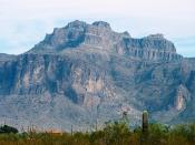 Superstition Mountains on film