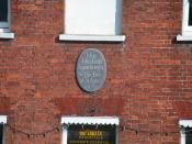 English: John Keats plaque, Eastgate Square Here John Keats began to write The Eve of St Agnes 1819 