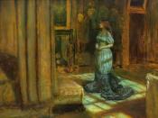 Madeleine undressing, painting by John Everett Millais