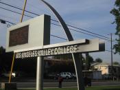 A display marquee at Los Angeles Valley College on the corner of Fulton Ave & Oxnard St.