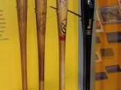 Professional baseball bats are typically made of ash or maple; hickory used to be popular, as well.