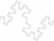 Quadratic Koch fractal.
