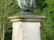 Monument for the German poetess Annette von Droste-Hülshoff in the garden of castle Hülshoff at Havixbeck, Germany (1896)