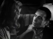 Cropped screenshot of Lauren Bacall and Humphrey Bogart, from the trailer for the film To Have and Have Not.