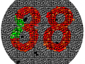 Most people will see the number 38, but people with red-green color blindness might see 88 instead.