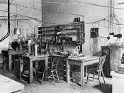 Sir Ernest Rutherford's laboratory, early 20th century.