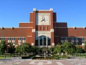 Picture of the front of Oklahoma Memorial Stadium in Norman, OK.
