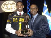 East quarterback Terrelle Pryor of Jeannette, Pa., was selected U.S Army high school football Player of the Year during an awards banquet in San Antonio, Texas. Pryor and 90 of the top football players in the nation meet at the Alamodome in an East vs. We