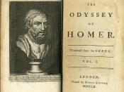 English: Frontispiece and Titlepage of a 1752 edition of Alexander's Pope's translation of The Odyssey.