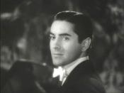 Screenshot of Tyrone Power from the trailer for the film Alexander's Ragtime Band