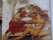 Samson fights the lion
