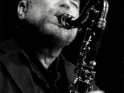 A shot from a 2006 performance by Peter Brötzmann, a key figure and doyen in European free jazz