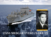 English: WASHINGTON (Oct. 9, 2009) The Secretary of the Navy the Honorable Ray Mabus, a former governor of Mississippi, is honored to announce that the Navy will name a dry cargo ammunition ship after the civil rights leader Medgar Evers. The future USNS 