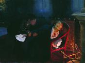 Gogol burning the manuscript of the second part of 