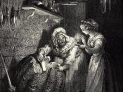 Illustration for Charles Perrault's Cinderella from Histoires ou Contes du Temps passé: Les Contes de ma Mère l'Oye(1697). Gustave Doré's illustrations appear in an 1867 edition entitled Les Contes de Perrault. First of three engravings