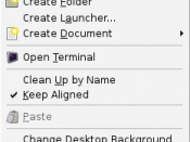 Desktop context menu in GNOME