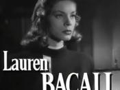 Cropped screenshot of Lauren Bacall from the trailer for the film The Big Sleep