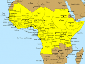 Gelbfieber in Afrika 2005. Yellow fever in Africa in 2005.
