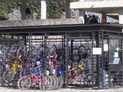 A bicycle jail at the Faculty of Philosophy and Letters.