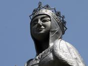Estatua de Isabel la Católica en Madrigal de las Altas Torres (provincia de Avila)
