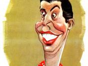 Caricature of Milton Berle by Sam Berman from 1947 NBC promotional book
