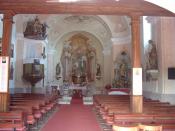 Inside of the Roman Catholic Church in Győrvár