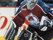 Ice hockey player Patrick Roy Русский: Вратарь в хоккее с шайбой