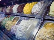 Italian ice cream parlour in Verona.