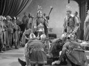 06 The Great Garrick (1937) Hamlet Sequence, Fritz Leiber Jr as Fortinbras and Fritz Leiber Sr as Horatio (Annotated)